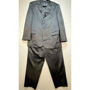 Vanetti Le Collezioni Men's Pinstripe 2 Pc Jacket & Dress Pants Suit Sz 42R Gray